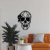 DEKADRON Viva la Vida Metal Skull Wall Decoration, 3D Silhouette, 43 x 61 cm view 3