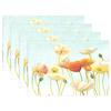 LIANCHENYI Heat-Resistant Polyester Placemat, Poppy Design, 1 Piece view 1