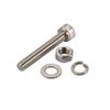 sourcing map 10-Piece M5 x 30 mm 304 Stainless Steel Knurled Socket Screws with Nuts and Washers view 3