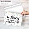 Extra-Large A4 Congratulations Card for Passing an Exam, Colorful Confetti Design, Formal, with Envelope view 2