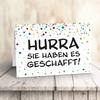 Extra-Large A4 Congratulations Card for Passing an Exam, Colorful Confetti Design, Formal, with Envelope view 3