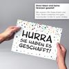 Extra-Large A4 Congratulations Card for Passing an Exam, Colorful Confetti Design, Formal, with Envelope view 4