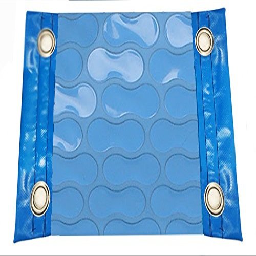 International Pool Protection 500-Micron Geo Bubble Coolguard Solar Cover with Side Reinforcement, Stainless Steel Eyelets and 81 mm Roller, 12 x 4.5 m
