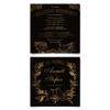 Kartenmachen.de 10 Golden Wedding Invitations, Personalized Scratch-Art Motif view 1