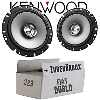 Kenwood KFC-S1756 16.5 cm Coaxial Car Speakers for Fiat Doblo 223 Front Doors