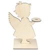 Ideen mit Herz Wooden Decorative Angel for Standing Display, 31 cm x 19.2 cm, with Base | Interlocking Room Decoration | Christmas, Advent & Winter Decor | Guardian Angel view 1