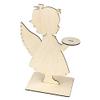 Ideen mit Herz Wooden Decorative Angel for Standing Display, 31 cm x 19.2 cm, with Base | Interlocking Room Decoration | Christmas, Advent & Winter Decor | Guardian Angel view 2