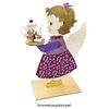Ideen mit Herz Wooden Decorative Angel for Standing Display, 31 cm x 19.2 cm, with Base | Interlocking Room Decoration | Christmas, Advent & Winter Decor | Guardian Angel view 4
