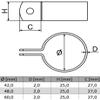 6 End Clamps, 48 mm, for Fence Braces/Posts, Galvanized view 2