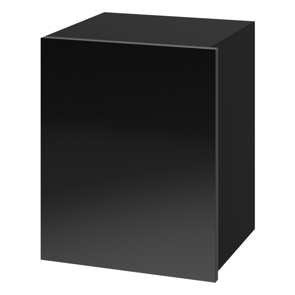 Mirjan24 BR07 Wall-Mounted Cabinet, Black/High-Gloss Black
