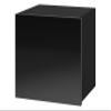 Mirjan24 BR07 Wall-Mounted Cabinet, Black/High-Gloss Black view 1