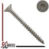 Countersunk TX Chipboard Screws, 4.5 x 50 mm, 500 pcs, Partial Thread, A2 Stainless Steel view 2