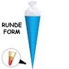 School Cone Set with 5 Mini Candy Cones, Blue/Turquoise, 70 cm, Personalized view 3