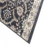 TAPISO Dubai Runner Rug, Black/Cream, Classic Traditional Ornamental Floral Pattern, KOTEX, 70 x 1500 cm view 4