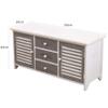 Rebecca Mobili TV Stand, 2 Doors, 3 Drawers, Wood, White and Gray, Vintage, Living Room/Entryway, 44 x 90 x 34 cm (H x L x W), Item RE6080 view 3