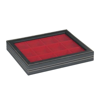 LINDNER The Original NERA M Collector's Case with Viewing Window, 12 Compartments