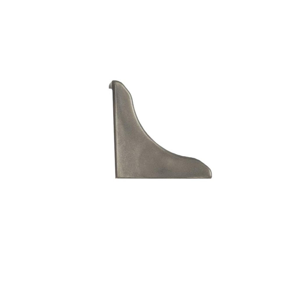 DQ-PP 1x Corner Trim End Piece, Chrome, 13 x 13 mm, PVC