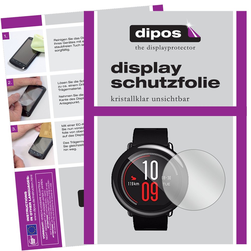 dipos 6x Clear Screen Protectors for Huami Amazfit Pace