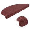 Kettelservice-Metzker Zerbst Stair Mats, 15-Piece Value Set, 100% Needle Felt, Semicircular, Bordeaux view 2