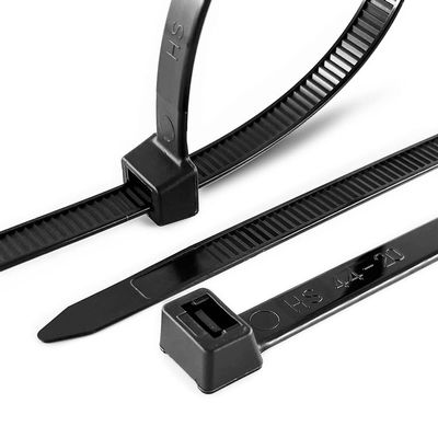 HS Heavy-Duty Nylon Cable Ties, 12 in, 100 Count, 120 lb, Self-Locking, Black