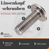 OPIOL QUALITY M5x10 mm Stainless Steel A2/V2A Pan Head Flange Screws, ISO 7380, Torx, 2-Pack view 3