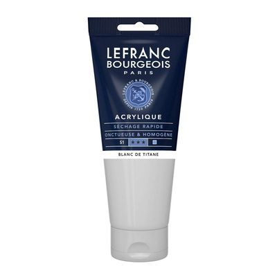 Lefranc Bourgeois Fine Acrylic Paint, Titanium White, 200 ml