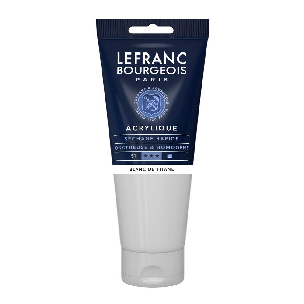 Lefranc Bourgeois Fine Acrylic Paint, Titanium White, 200 ml