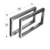 CHYRKA 201 Stainless Steel Wall Bracket 40x20 Shelf Support for Sink MK (150x550 mm - 1 Pair) view 2