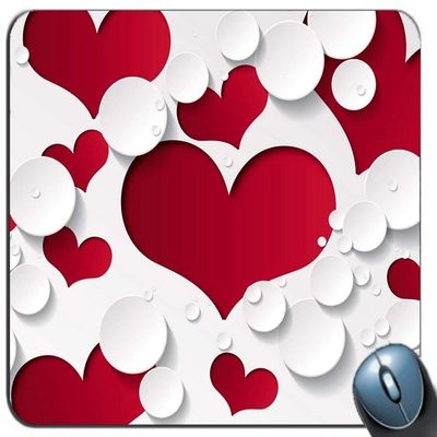 YENDOSTEEN Personalized Gaming Mouse Pad, Heart-Shaped or Rectangular, Non-Slip