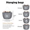 LegendTech 4-Piece Hanging Storage Organizer, Cotton Bags, Gray, 8.5 × 7 in view 2