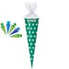 School Cone Set + 5 Mini Cones, Turquoise/Petrol/Green with White Dots, 50 cm view 4