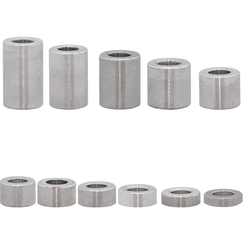 OPIOL QUALITY Aluminum Spacer Sleeves M4, 4.3 mm ID, 12 mm OD, 15 mm Length, 50-Pack