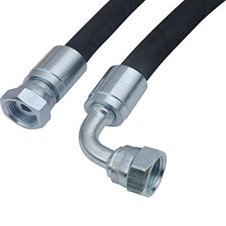 2SC Hydraulic Hose, BSP, DN08 3/8", Female/Female 90°, Customized, Gre 900