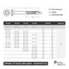 OPIOL QUALITY Stainless Steel A2/V2A Chipboard Screws, 4 x 70 mm, TX Countersunk Head, 50-Pack view 3