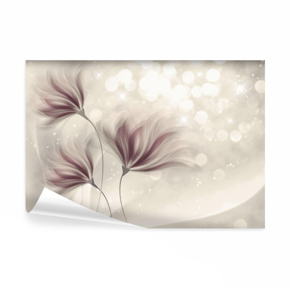decomonkey Abstract Flower Photo Wallpaper, 200 x 140 cm, XL, Lilies, Nonwoven