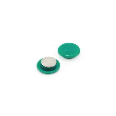 High-Power Green Planning Office Magnets for Refrigerator, Whiteboard, and Notice Board, 30 mm x 11 mm - Pack of 6