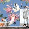 Runa Art Photo Wallpaper Flowers and Storks Modern Nonwoven Living Room Bedroom - Made in Germany - 308 x 220 cm Blue 9362010b view 2