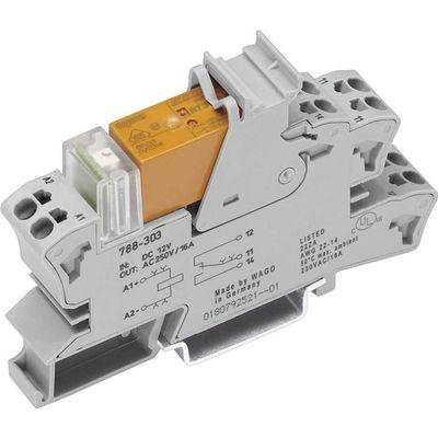 WAGO 788-312 Relay Module, 24 V DC, 8 A, 2 Changeover Contacts