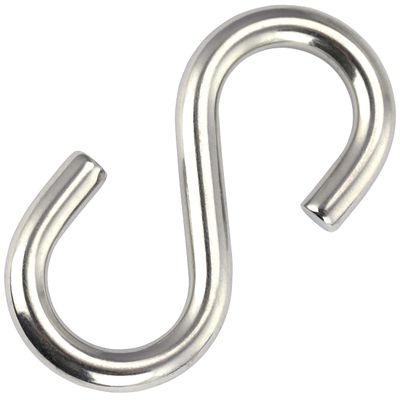 OPIOL QUALITY Symmetrical S-Hooks D=8, A4 V4A Stainless Steel, 20-Pack