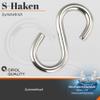 OPIOL QUALITY Symmetrical S-Hooks D=8, A4 V4A Stainless Steel, 20-Pack view 2