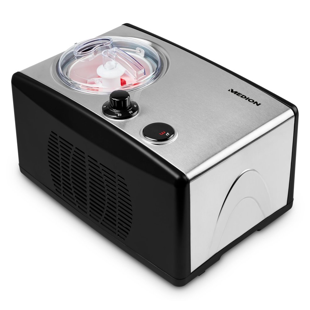 MEDION Compressor Ice Cream Maker, 1.5 L, 150 W, MD 18387