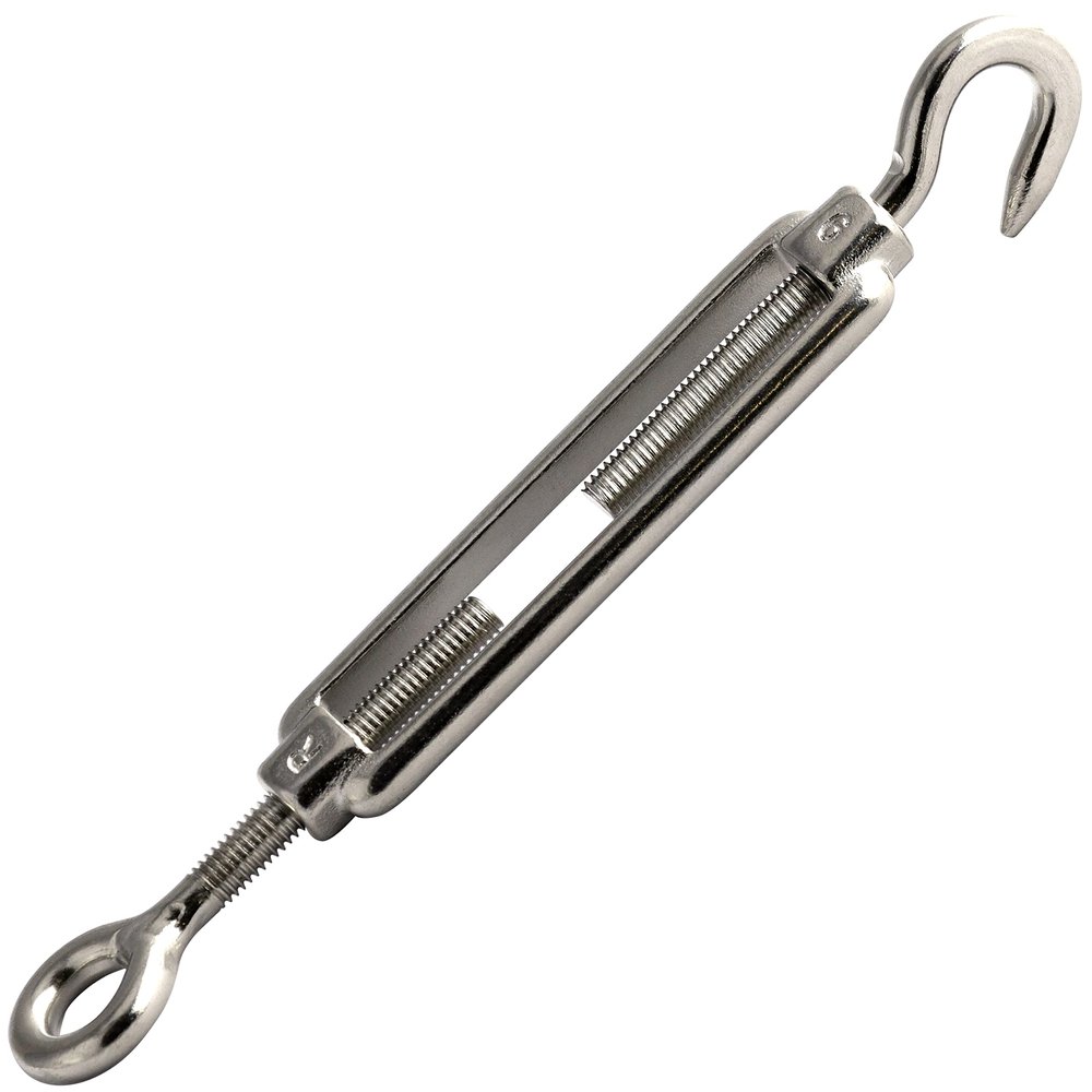 OPIOL QUALITY M4 Stainless Steel A4 V4A Eye-Hook Turnbuckles, 10-Pack