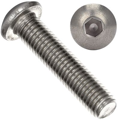 M10 x 50 mm A2/V2A Stainless Steel Socket Button Head Screws, ISO 7380 (50 pcs) – OPIOL QUALITY