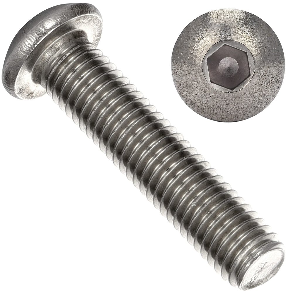 M10 x 50 mm A2/V2A Stainless Steel Socket Button Head Screws, ISO 7380 (50 pcs) – OPIOL QUALITY