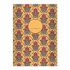 Kartenkaufrausch 4 A4 Squared School Notebooks, Yellow Indian Pattern with Hand and Seeing Eye view 1