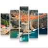 Paul Sinus Art Canvas Print 160 x 100 cm, View of Dubrovnik and the Mediterranean Coast, Croatia view 1