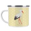 Mr. & Mrs. Panda Camping Enamel Mug, Stork – Gift, Birth view 1