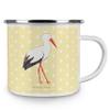 Mr. & Mrs. Panda Camping Enamel Mug, Stork – Gift, Birth view 3