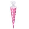 School Cone Set, Pink with White Dots, 50 cm, with 5 Mini Cones view 3