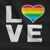 Shirtgeil LGBT Rainbow Heart in Love Cotton Tote Bag, One Size, Light Blue view 2